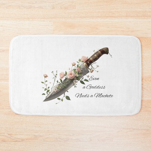 Item preview, Even a Goddess Needs a Machete – Feminine and Fierce Floral Machete Art Prin designed and sold by Mintalize.