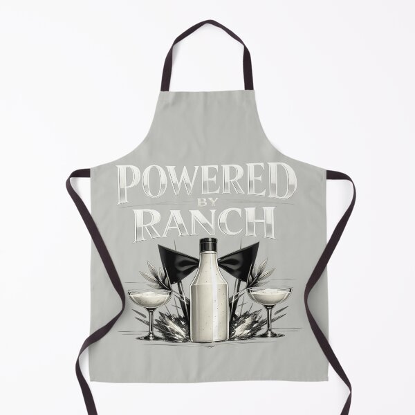 Item preview, powered-by-ranch-funny-luxury-foodie-shirt designed and sold by POD DYNASTY | Original Print On Demand T-Shirt Graphics.