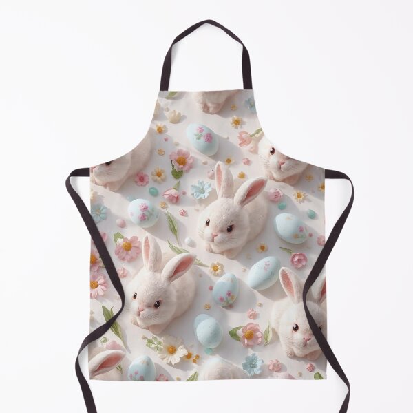 Item preview, Cute Easter Bunny Floral Pattern designed and sold by Erik Visnievskij.