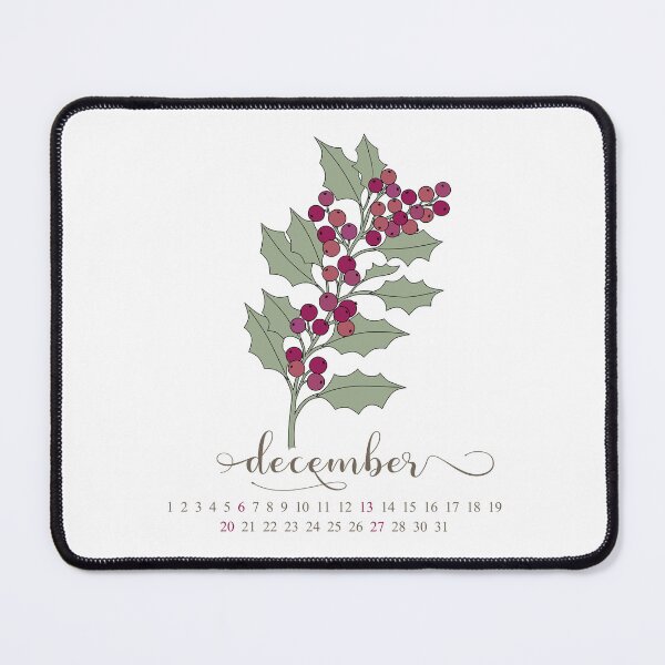 Item preview, December Birth Month Flower - Holly & Berries Calendar Art designed and sold by storieslanguage.