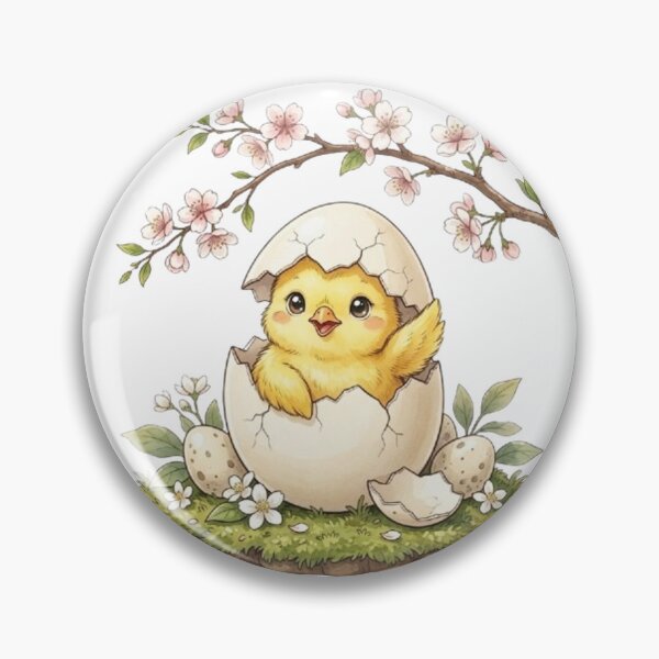 Item preview, Awakening to Life: A Chick's First Breath Under the Cherry Blossoms designed and sold by CHRIST5000.