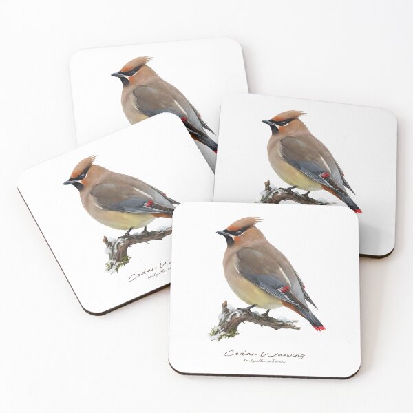 Item preview, Cedar Waxwing on Snowy Branch designed and sold by Takeda-art.