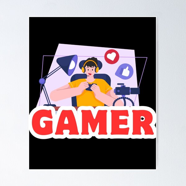Item preview, Cute Girl Gamer – Streaming Setup, Cartoon Gaming & Social Media designed and sold by Rasheedaholik.