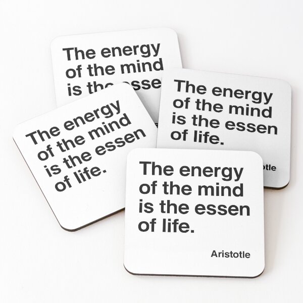 Item preview, Energy Of The Mind Aristotle Philosophy Wisdom Quote (Black Font) designed and sold by TshirtsLabs.