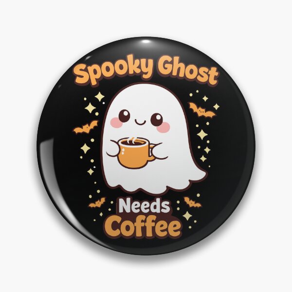 Item preview, Spooky Ghost Needs Coffee – Cute Ghost Coffee Kawaii Sticker designed and sold by Ben-Biga.