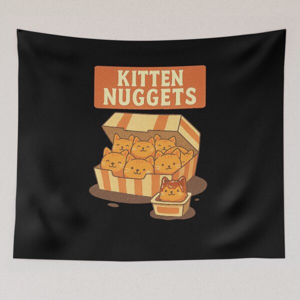 Item preview, Kitten Nuggets Funny Cat Lover Adorable Feline Food Pun designed and sold by handcraftline.