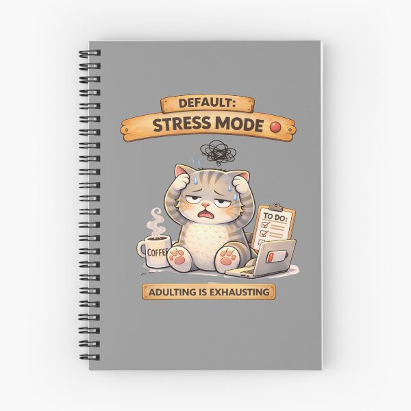 Item preview, Funny Cat Default Mode: Stress Mode – Adulting Is Exhausting designed and sold by Mindworx21.