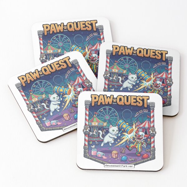 Item preview, Paw Quest Hammer Cat – Pixel Amusement Park Chaos designed and sold by PawMic.