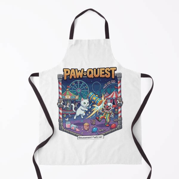 Item preview, Paw Quest Hammer Cat – Pixel Amusement Park Chaos designed and sold by PawMic.