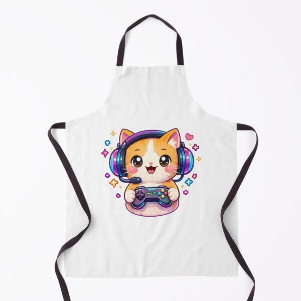 Item preview, Cute Gamer Cat Sticker – Kawaii Cat With Headset Playing Video Games Cartoon designed and sold by Dasts Cart.