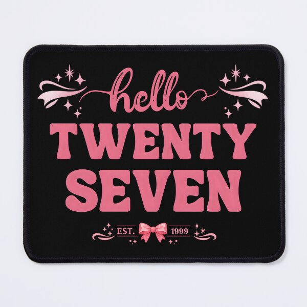 Item preview, Hello 27 Coquette Birthday – Cute Pink Bow Aesthetic 27th Birthday Girl Design designed and sold by Teetreasure2.