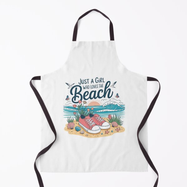 Item preview, Just a Girl Who Loves the Beach T-Shirt – Cute Coastal Sneaker Sunset Design for Beach Lovers & Summer Vacation Gifts designed and sold by GemBob Creations.