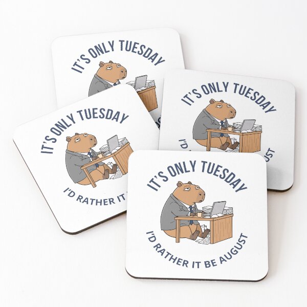 Item preview, Tuesday Mood – Capybara Burnout Humor designed and sold by Sir Capy B.