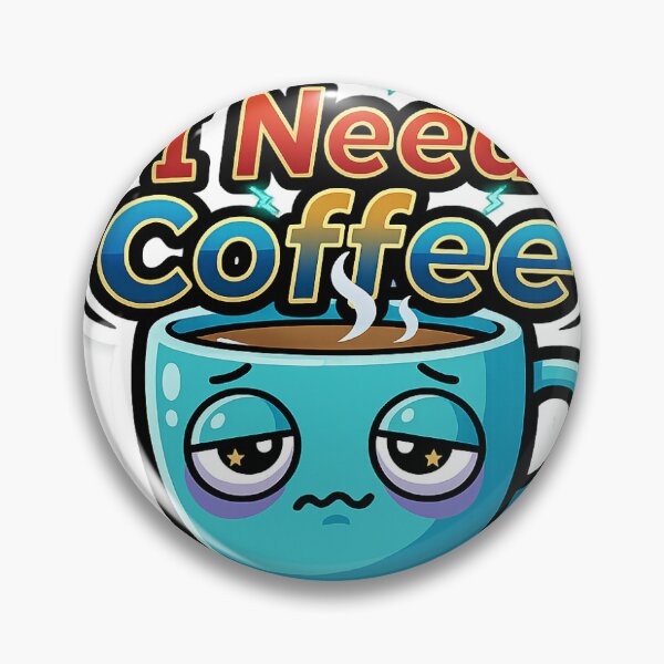 Item preview, I Need Coffee Cute Funny Coffee Lover Sticker designed and sold by SainiArt19.