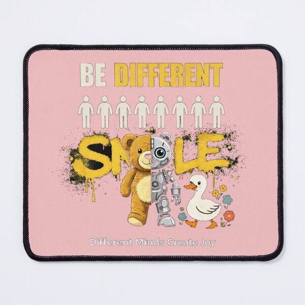 Item preview, Be Different Smile T-Shirt – Unique Minds Create Joy Graphic Tee designed and sold by KDesignCrafts.
