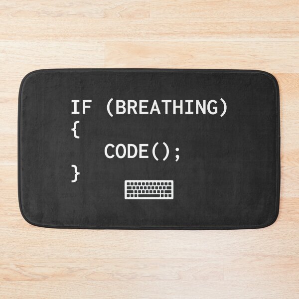 Item preview, If Breathing Code Funny Programmer designed and sold by KeremYurtseven.