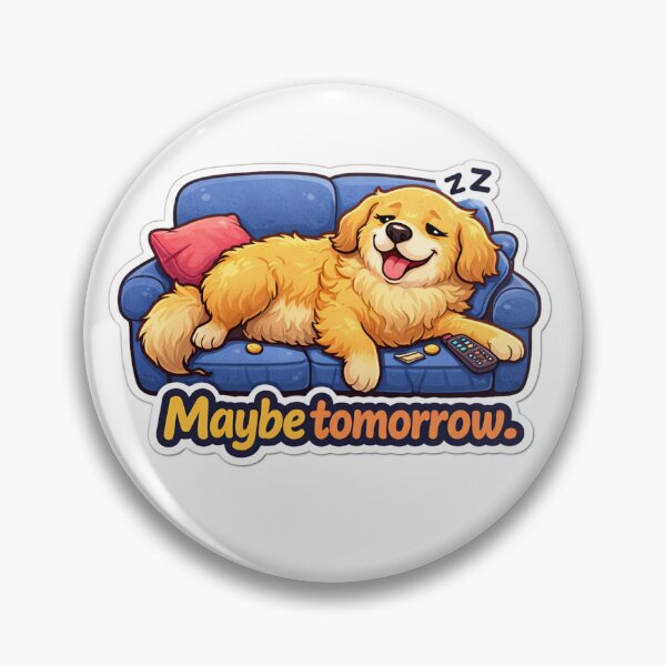 Item preview, Lazy Dog Meme Sticker – “Maybe Tomorrow” designed and sold by IntroInk.
