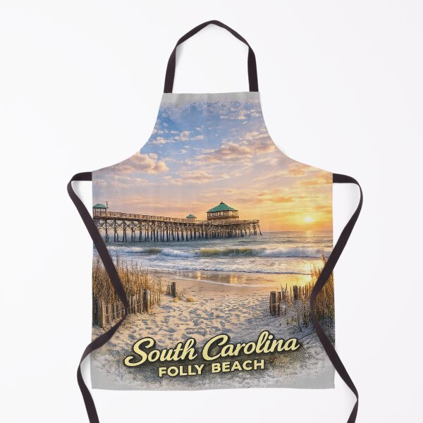 Item preview, South Carolina Folly Beach Pier Sticker – Coastal Sunset Travel Design designed and sold by SamEmbersLiving.