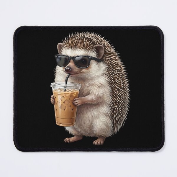 Item preview, Funny Hedgehog Drinking Iced Coffee Meme Hedgehog Lover designed and sold by TerryConnells.