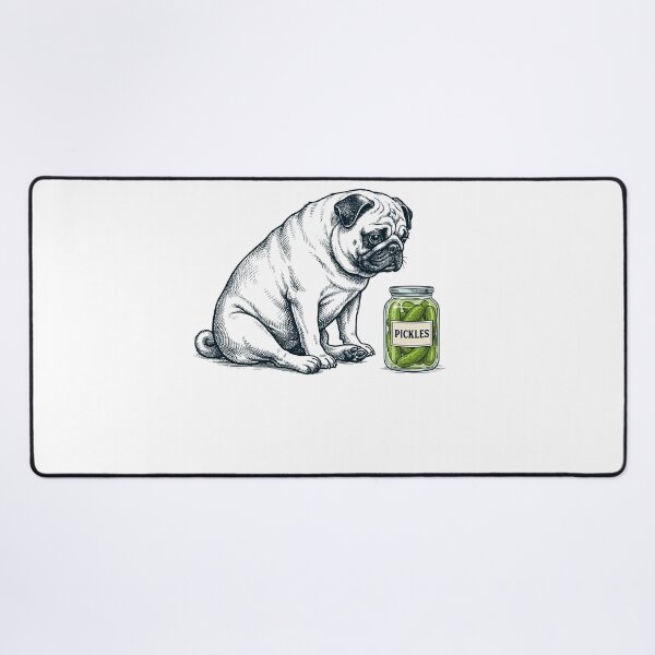 Item preview, Vinatge Pug Pickles Meme Dog Lover designed and sold by DoodleTortle.