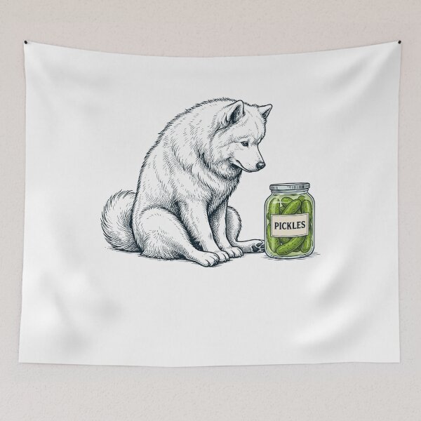 Item preview, Vinatge Samoyed Pickles Meme Dog Lover designed and sold by DoodleTortle.