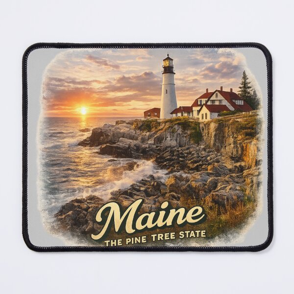 Item preview, Maine Portland Head Light Lighthouse Sticker – The Pine Tree State Coastal Travel Design designed and sold by SamEmbersLiving.
