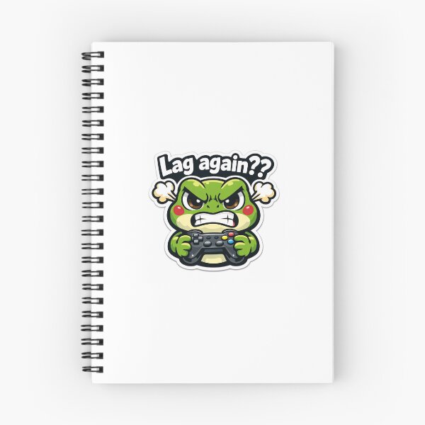 Item preview, Gaming Frog Meme Sticker – “Lag Again??” designed and sold by IntroInk.