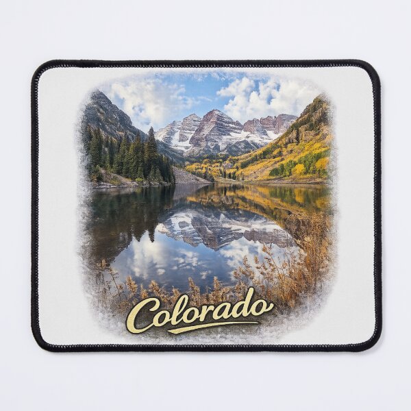 Item preview, Colorado Maroon Bells Mountain Lake Sticker – Vintage Travel Style designed and sold by SamEmbersLiving.