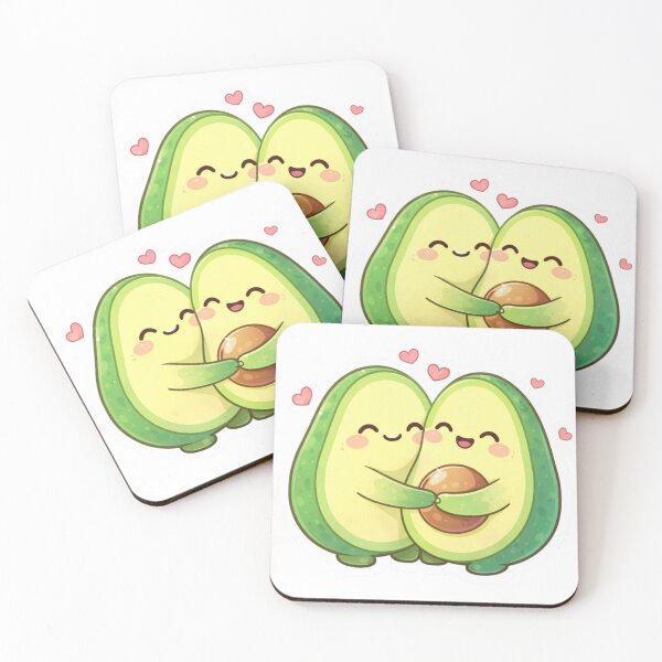 Item preview, Cute Avocado Couple Sticker – Kawaii Avocado Love Cartoon, Adorable Food Art designed and sold by Dasts Cart.