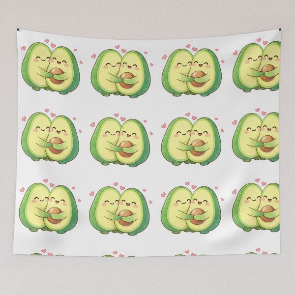 Item preview, Cute Avocado Couple Sticker – Kawaii Avocado Love Cartoon, Adorable Food Art designed and sold by Dasts Cart.