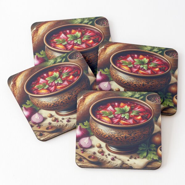 Item preview, Traditional Slavic Borsch - Rustic Kitchen Still Life Art designed and sold by RoshkaShop.