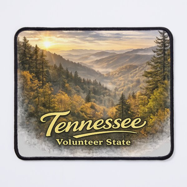 Item preview, Tennessee Volunteer State Vintage Travel Sticker | Great Smoky Mountains Sunset Landscape designed and sold by SamEmbersLiving.