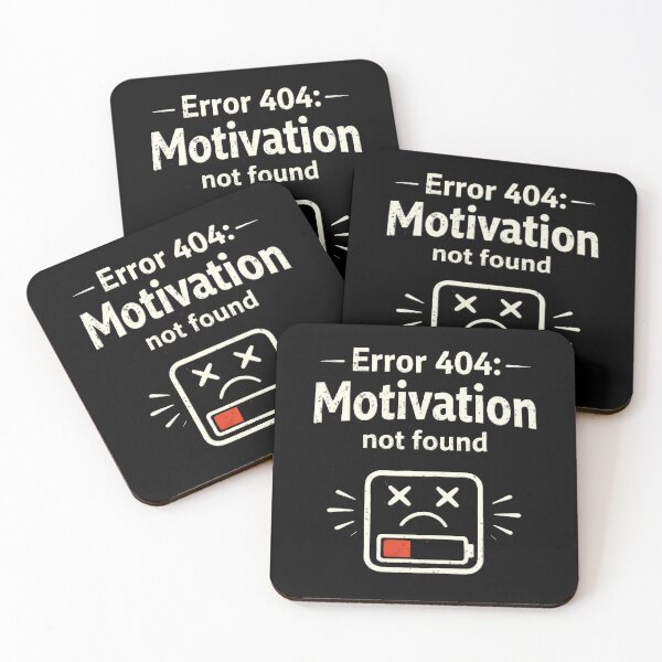 Item preview, Error 404 Motivation Not Found Typography designed and sold by AlvelinaCP.