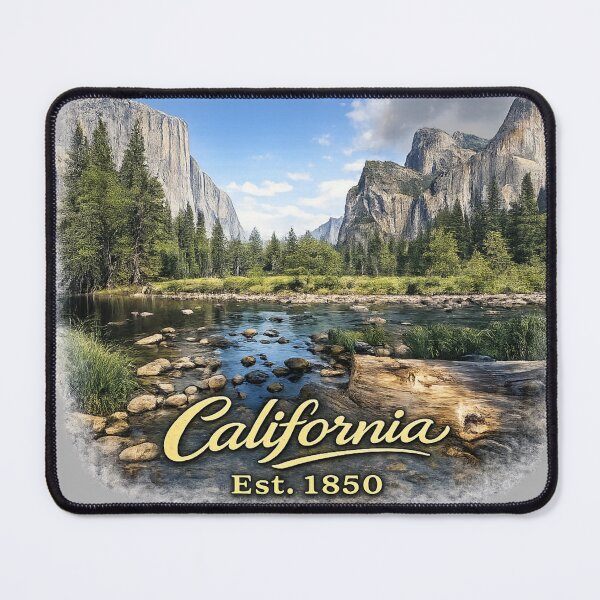 Item preview, California Yosemite Valley Vintage Travel Sticker | Yosemite National Park Landscape | California Est. 1850 designed and sold by SamEmbersLiving.