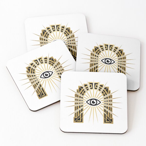 Item preview, Neo Deco All Seeing Eye Golden Geometric Graphic designed and sold by TheOrganizedHaven1.