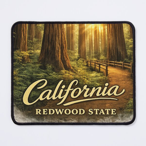 Item preview, California Redwood State Vintage Travel Sticker | Giant Sequoia Forest Nature Landscape designed and sold by SamEmbersLiving.