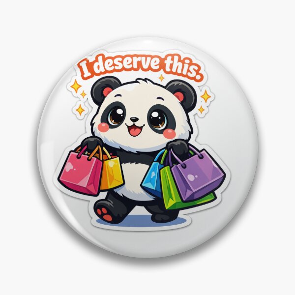 Item preview, Shopping Panda Meme Sticker – “I Deserve This designed and sold by IntroInk.