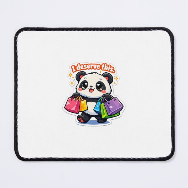 Item preview, Shopping Panda Meme Sticker – “I Deserve This designed and sold by IntroInk.