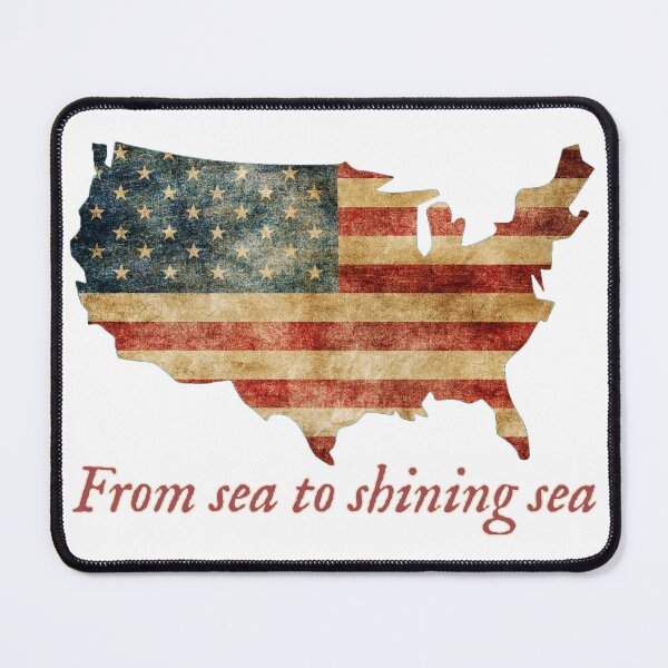 Artikelvorschau, Retro-USA-Flaggendesign von Küste zu Küste NEU entworfen und verkauft von Danver Thread and Sticker Company.