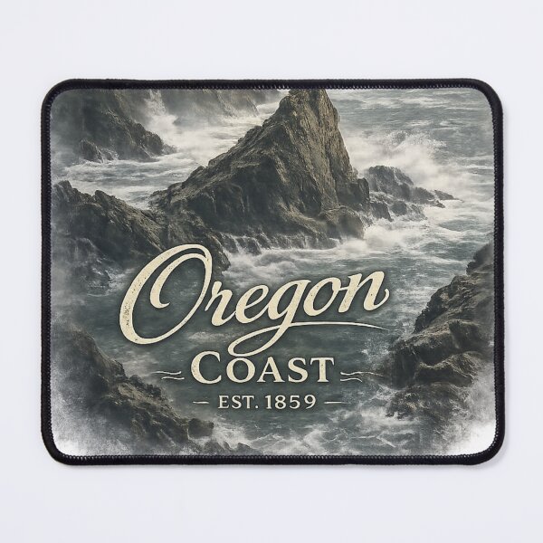 Item preview, Oregon Coast Rocky Cliffs Vintage Travel Sticker | Pacific Northwest Ocean Landscape | Oregon Coast Est. 1859 designed and sold by SamEmbersLiving.