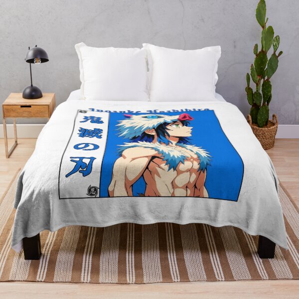 Item preview, Boar‑Mask Anime Warrior Profile – Fierce Fighter in Blue designed and sold by lamiarte.