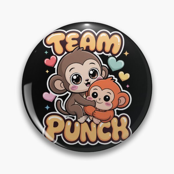 Item preview, Team Punch – Kawaii Mama Monkey Holding Baby White Sticker Style Graphic Tee | Monkey Mom Shirt designed and sold by DarylWelsh2024.