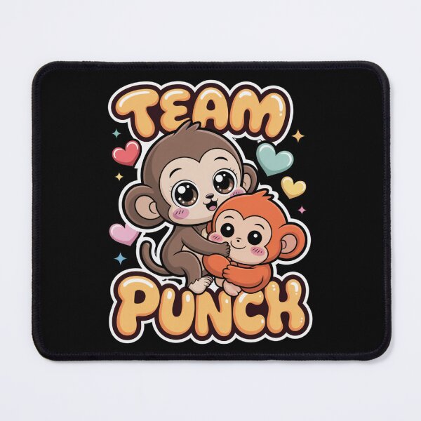 Item preview, Team Punch – Kawaii Mama Monkey Holding Baby White Sticker Style Graphic Tee | Monkey Mom Shirt designed and sold by DarylWelsh2024.