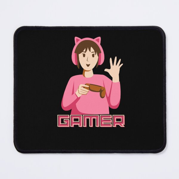 Item preview, Cute Girl Gamer – Pink Cartoon Gaming, Kawaii Style designed and sold by Rasheedaholik.