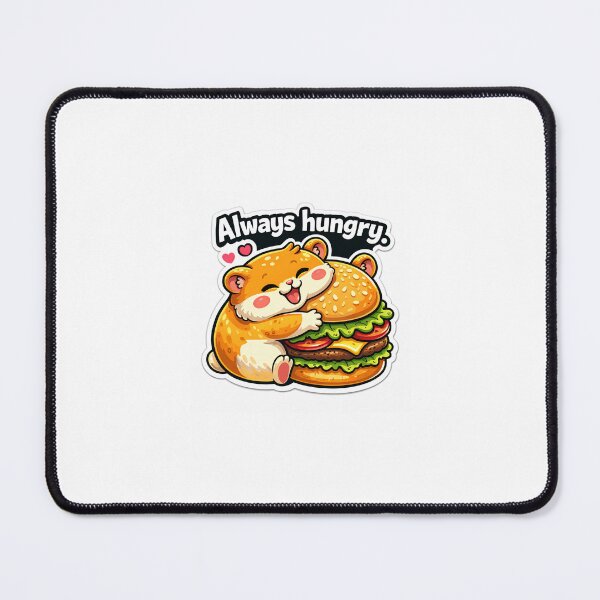 Item preview, Hungry Hamster Meme Sticker – “Always Hungry” designed and sold by IntroInk.