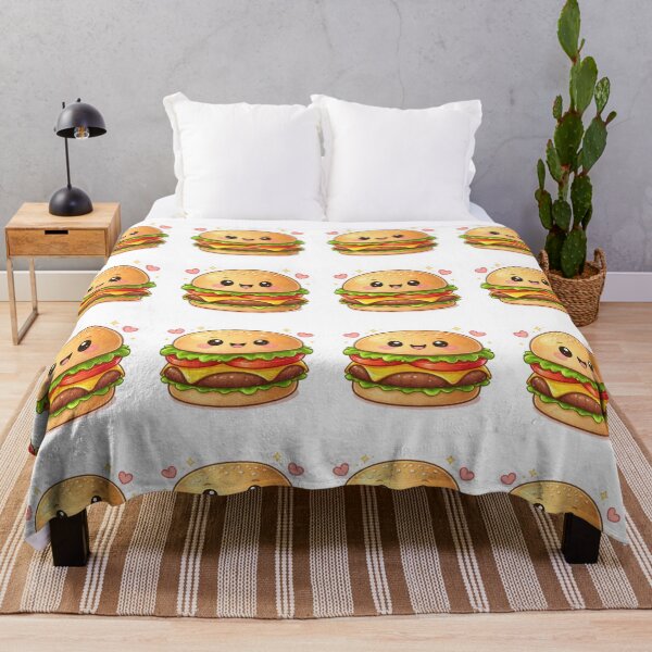 Item preview, Cute Kawaii Burger Sticker – Happy Cartoon Cheeseburger Food Lover Design designed and sold by Dasts Cart.