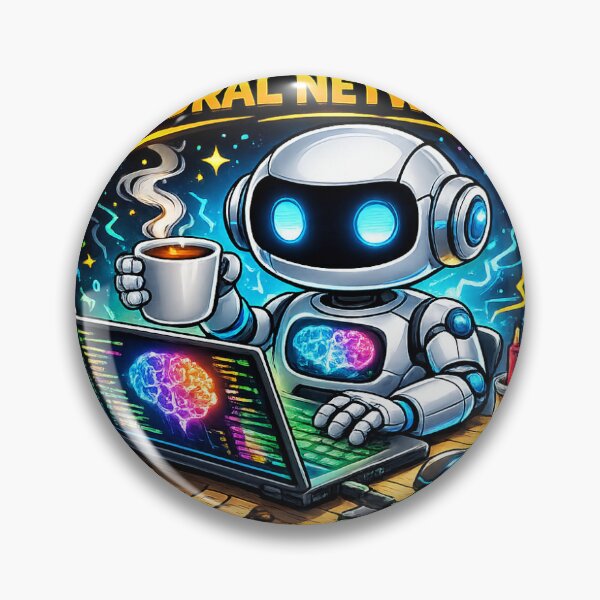 Item preview, Training My Neural Network AI Programmer Sticker designed and sold by Veldora-Tempest.