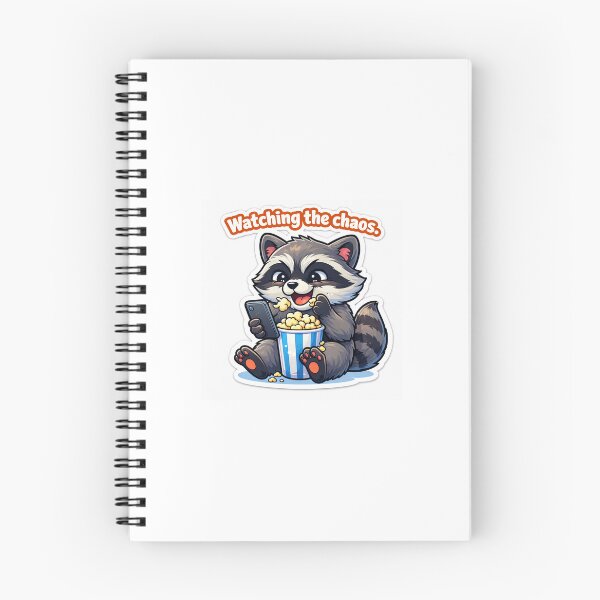 Artikelvorschau, Drama-Waschbär-Meme-Sticker – „Das Chaos beobachten“ entworfen und verkauft von IntroInk.