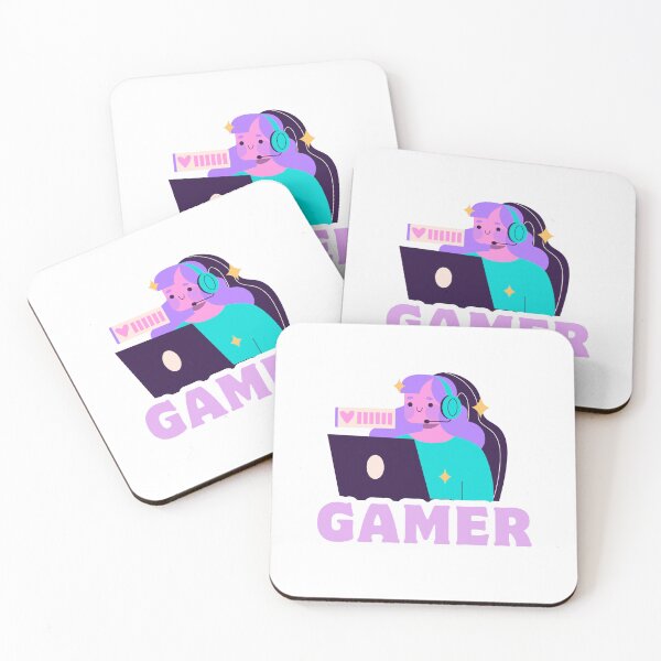 Item preview, Cute Gamer Girl – Streaming Setup, Cartoon Gaming & Social Media Fun designed and sold by Rasheedaholik.