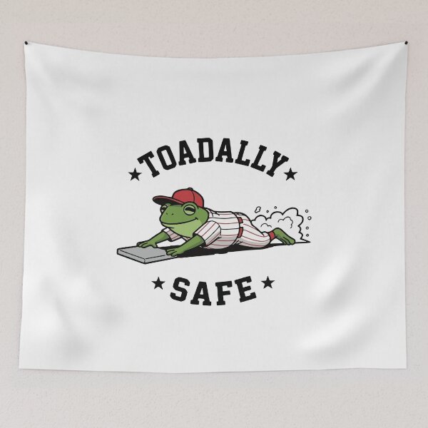 Item preview, Baseball Frog Sliding into Home Plate designed and sold by Floomart.